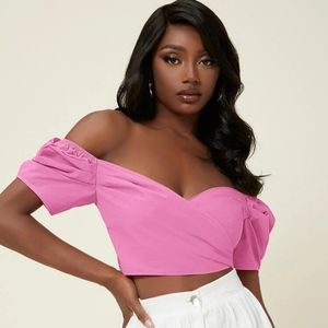 Puff sleeve crop top